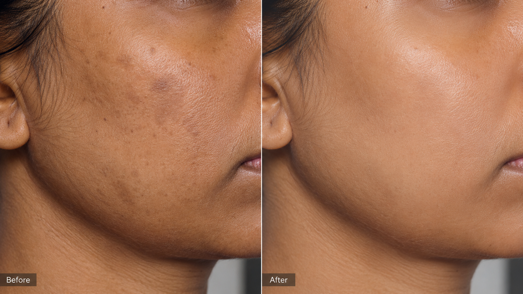 Pigmentation & Uneven Tone before and after