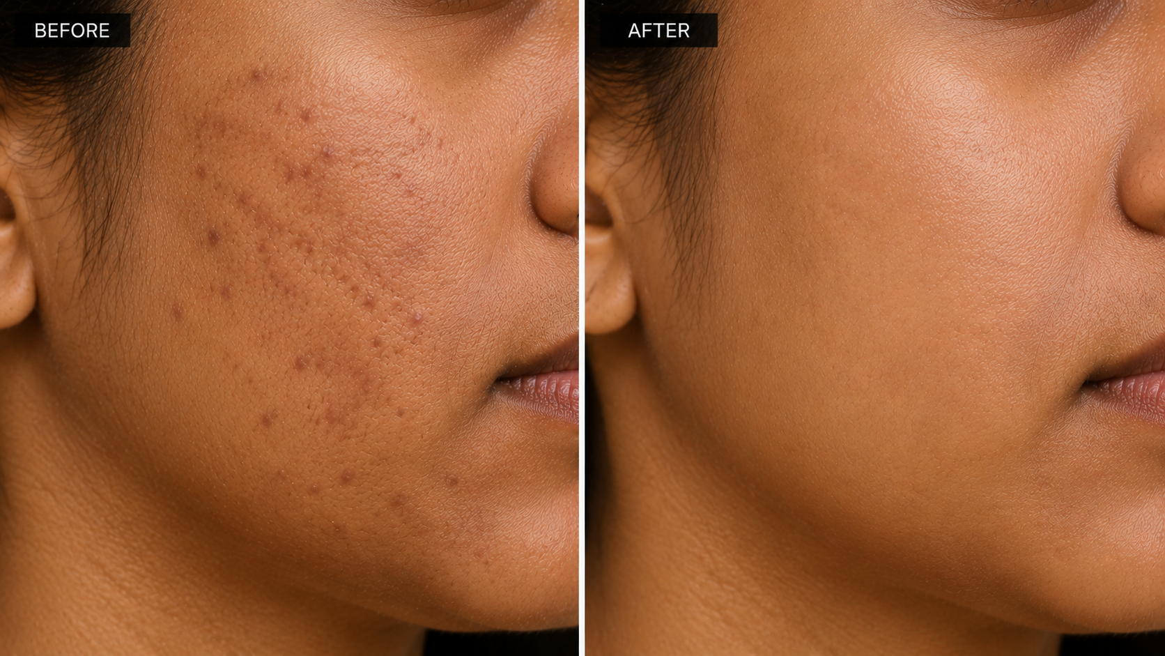 Acne Marks & Scars before and after