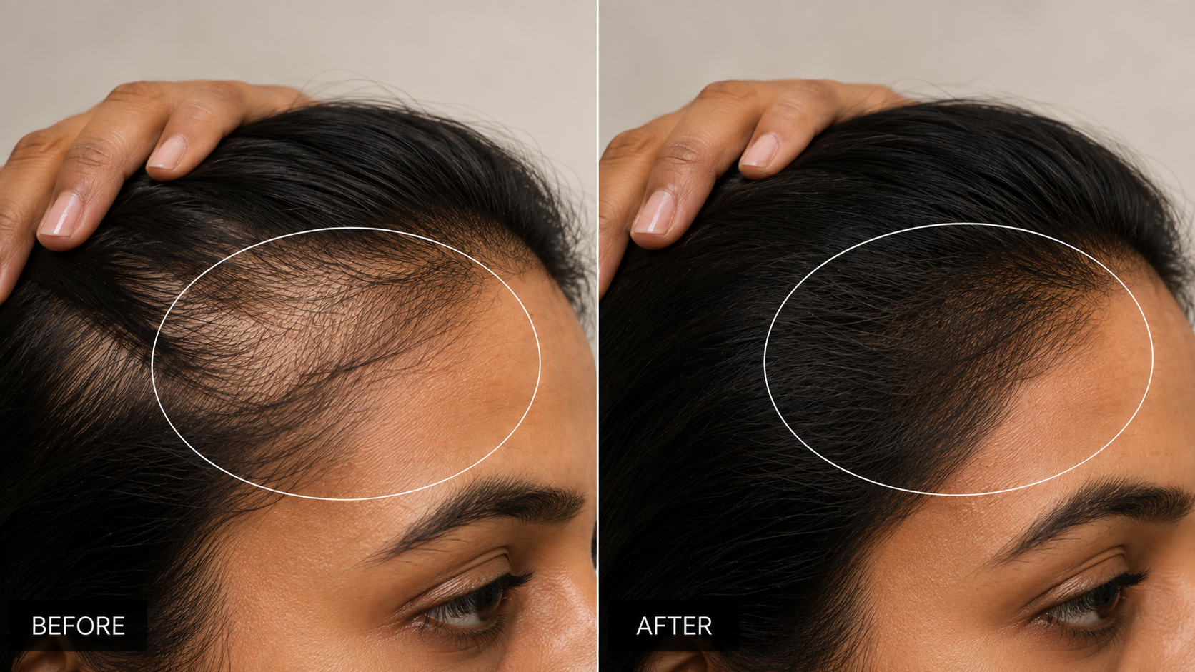 Hair Thinning before and after