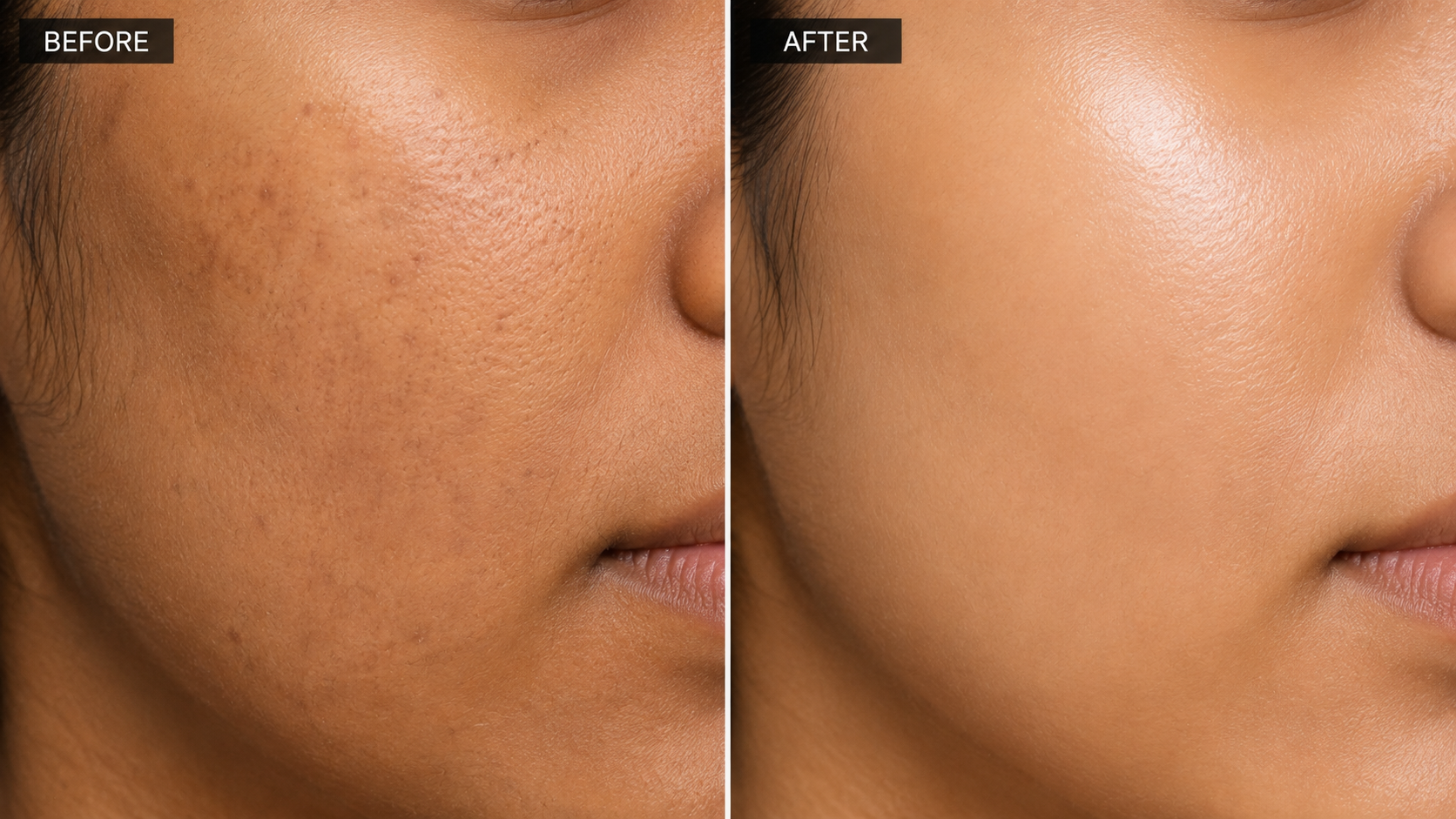 Skin Brightening & Glow before and after